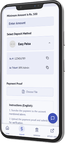 Deposit Section Mockup